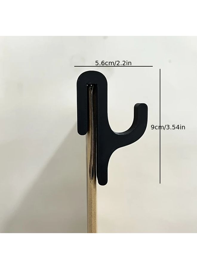 Black Double Hook For 8mm Glass Door Bathroom Towel Clothes Organizer Easy Install - Image 3