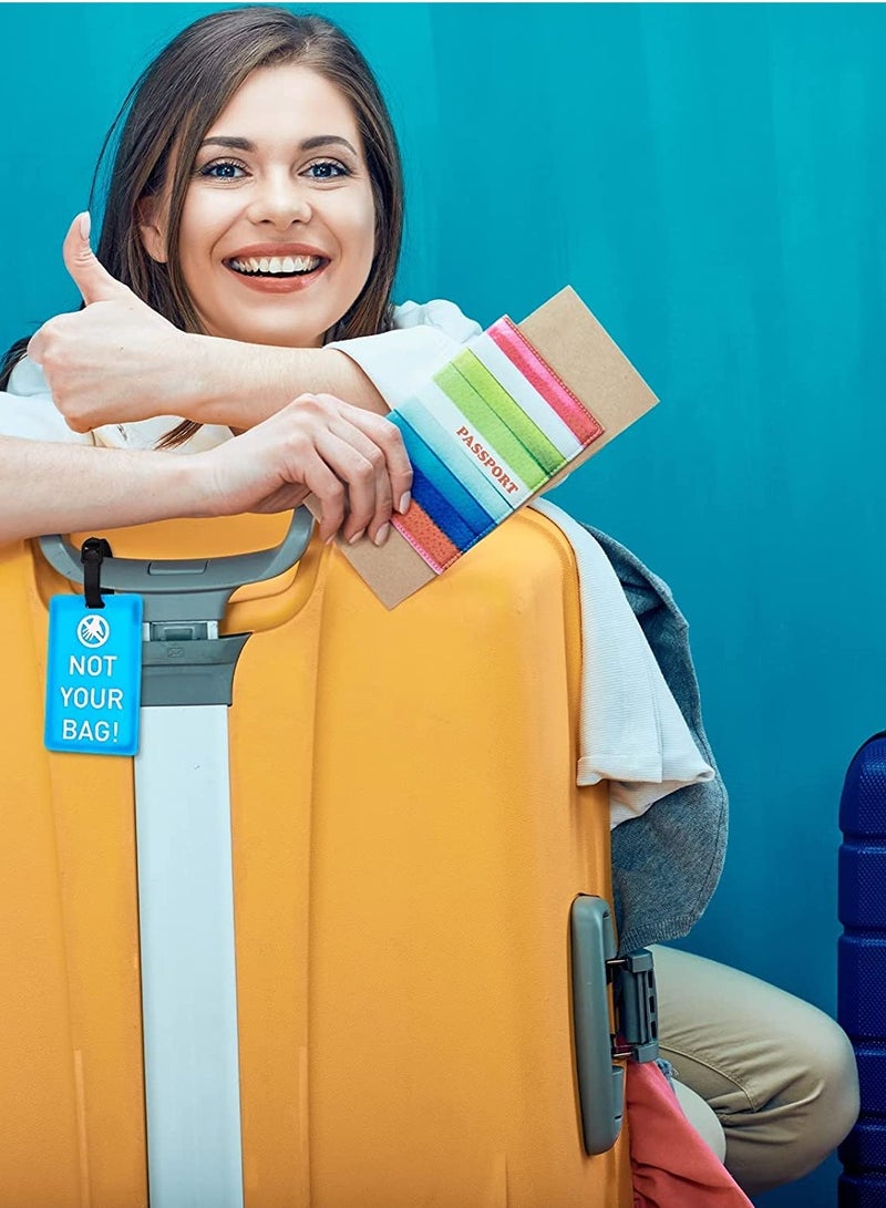 SOLARAE Luggage Tags, 4 Pack ID Baggage Tags Suitcase Tags Travel ID Bag Tag with Name ID Card for Preventing Loss of Bags and Suitcases - Image 3