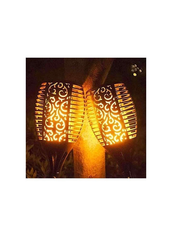 ماركة غير محددة - كشافات مصابيح طاقة شمسية ديكور للفنادق والحدائق والفلل والمطاعم عدد 3 قطع، أسود - Image 1