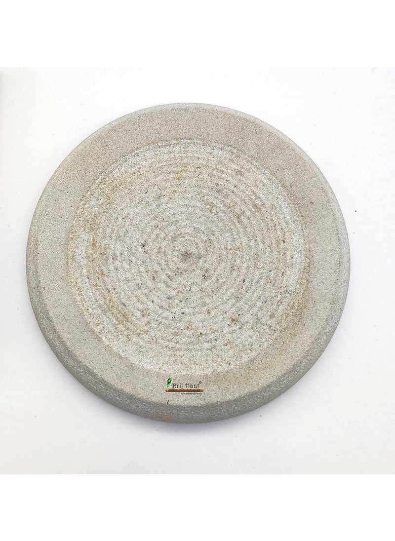 BRIJ HAAT BRIJ HAAT Stone Chandan rubbing chakla Pata for preparing Sandal Wood Paste and Kids ghutti 3 inch  - Image 3
