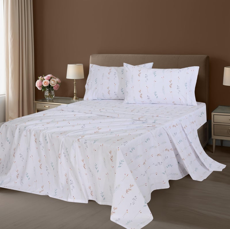 ZOYER 100% Cotton Sheets â€“ King Size Percale Bedding, Cooling & Breathable, Durable with a Crisp, Soft & Comfortable Feel, 16" Deep Pocket, 4-Piece Set, Fairy Meadows - Image 2