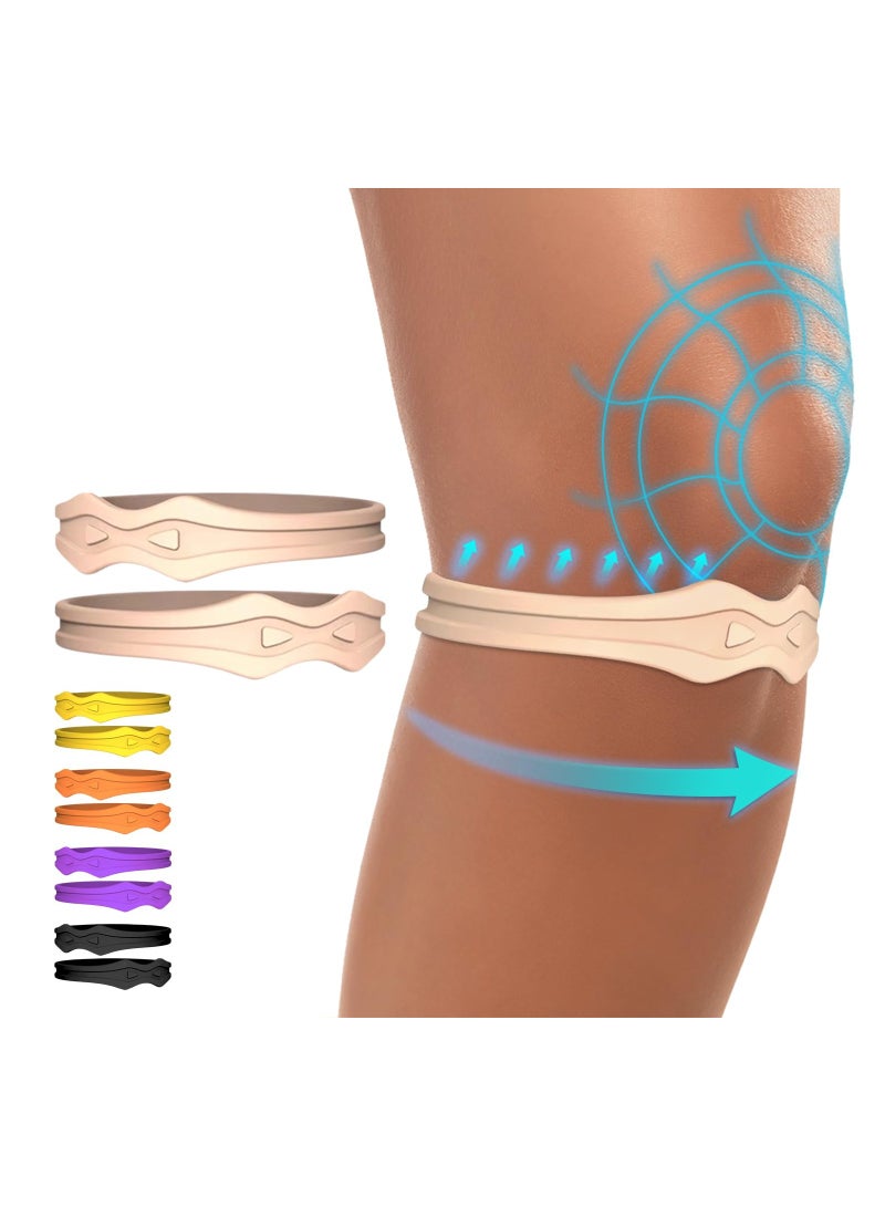 عام حزام دعم الرضفة: حزام الركبة لتخفيف آلام الوتر الرضفي دعامة الركبة لالتهاب الأوتار لاعبا الجري وكرة السلة الرياضية للرجال والنساء 2 حزم - Image 1