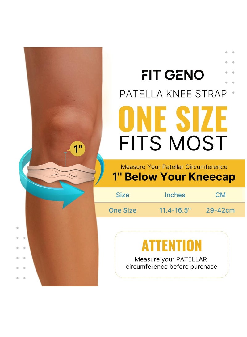 عام حزام دعم الرضفة: حزام الركبة لتخفيف آلام الوتر الرضفي دعامة الركبة لالتهاب الأوتار لاعبا الجري وكرة السلة الرياضية للرجال والنساء 2 حزم - Image 5