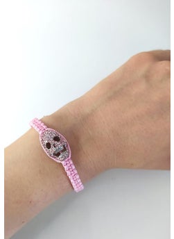 HD Marketim Skull Pink Bracelet Uğur Şanş Macrame Thread Bracelet Adjustable Bracelet Women Girl Jewelry  - Image 2