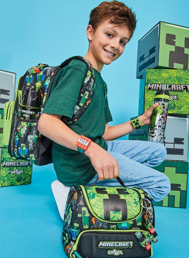 Zak Designs Minecraft Water Bottle For School or Travel, 23 oz Food contact grade material Large capacity leak-proof portable children's water bottle (650ML) - Image 4