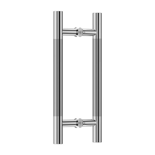 RAB Glass Handle Stainless Steel Main Door Handle, H Type Glass Door Handle Set (Code:- GLS Hand, Finish:- TT, Size:- Hole to Hole 12", Full Length 15" Pack of 1 Set) - Image 1