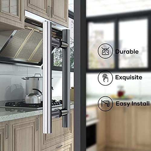 RAB Glass Handle Stainless Steel Main Door Handle, H Type Glass Door Handle Set (Code:- GLS Hand, Finish:- TT, Size:- Hole to Hole 12", Full Length 15" Pack of 1 Set) - Image 5