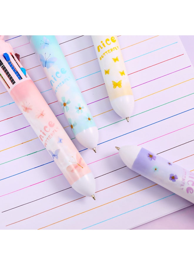 HELPS Carto Rabbit 10 Color Ballpoint Pen Creative Cute Press Hand Account Pen Student Multifunctional Examination Office Signature Pen - Image 2
