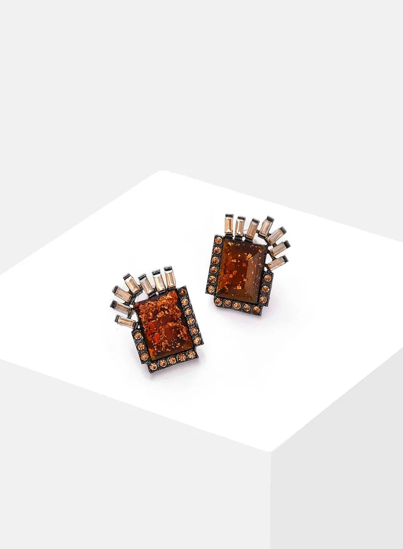 SOHI Rust Contemporary Artificial Stud Earring Jewellery