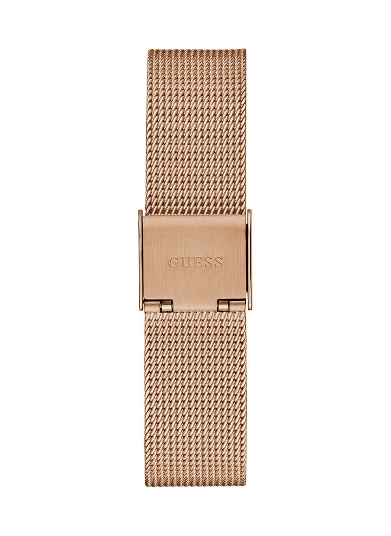 GUESS ساعة جيس النسائية باللون الذهبي الوردي بسوار من الفولاذ المقاوم للصدأ - GW0508L3  - Image 5