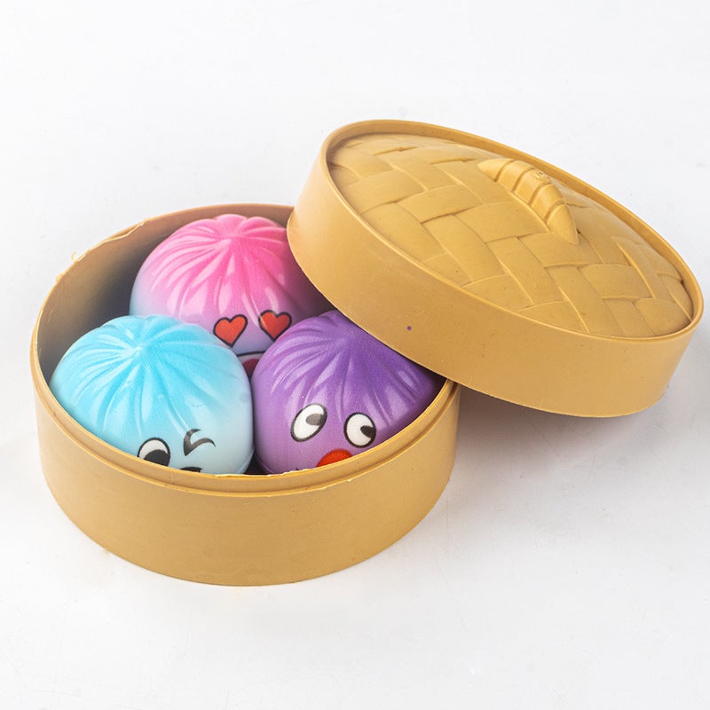 Slow Rebound Stress Relief Bun Squishy Toy - Image 1