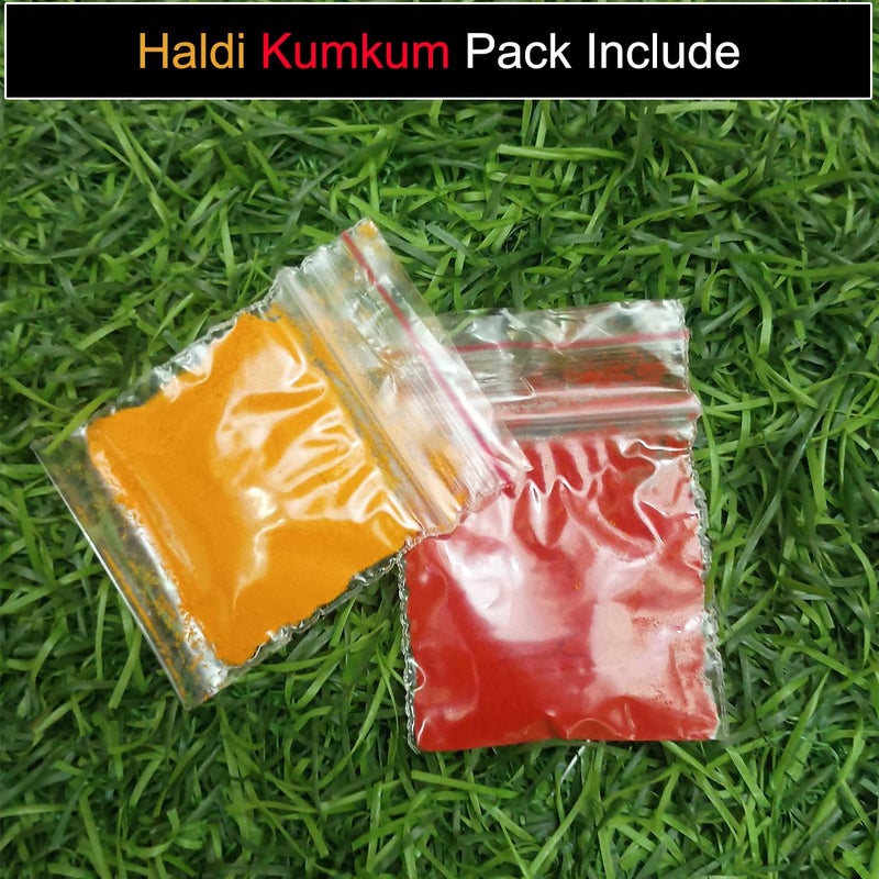 Saugat Traders Saugat Traders Handmade Lotus Haldi Kumkum Return Gifts for Puja Favors Items Pack of 21 TurmericPasupu Kumkuma Pooja Function Ladies Women - Image 4