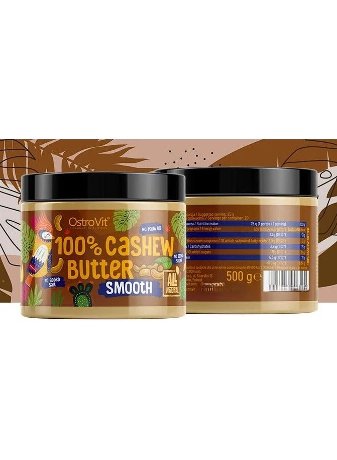 OstroVit 100% Cashew Butter Smooth 500g - Image 2