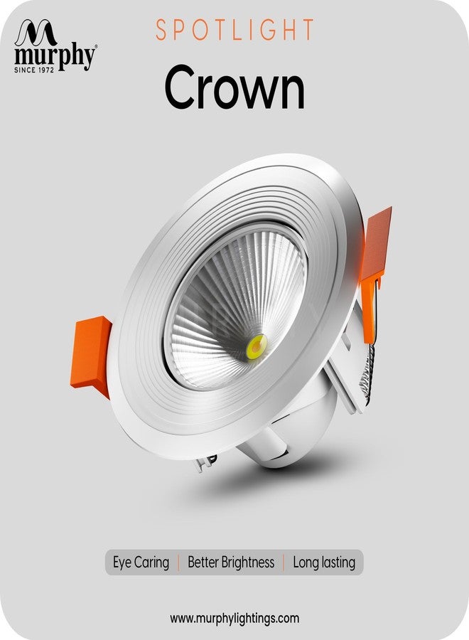 مورفي مصباح مورفي كراون LED دائري ثلاثي الواط مع ضمان لمدة عامين | إضاءة سقفية مخفية وتركيبات علب التوصيل | أبيض بارد | معتمد من BIS | خالٍ من الوميض | عبوة من 30 قطعة - Image 2