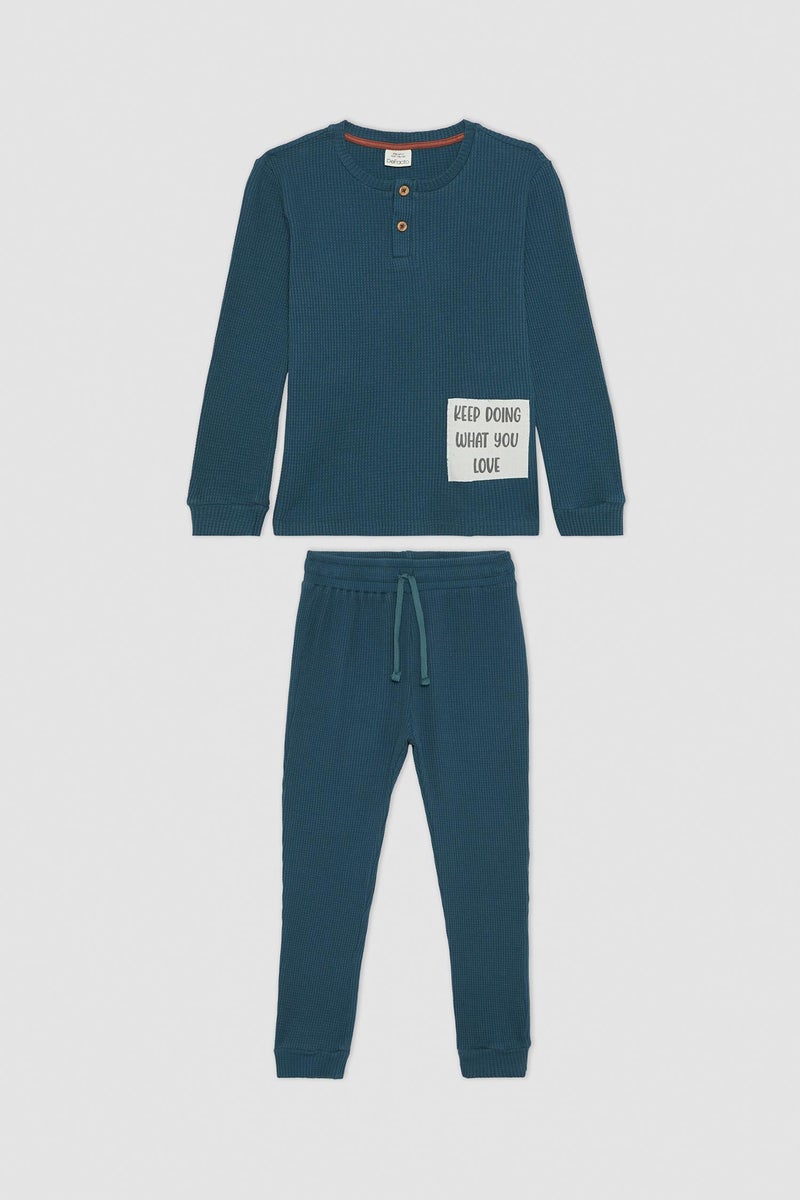 DeFacto Boy 2 piece Regular Fit Knitted Pyjamas  - Image 4
