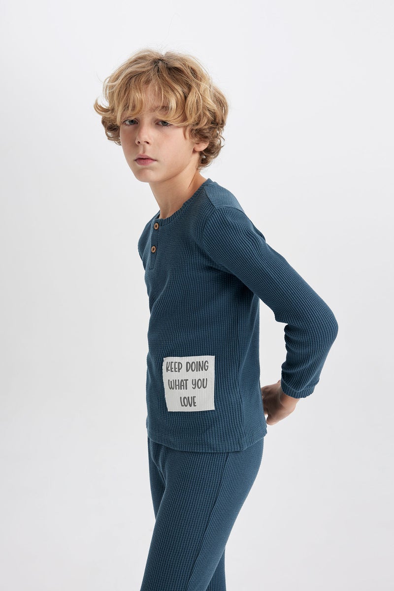 DeFacto Boy 2 piece Regular Fit Knitted Pyjamas  - Image 5