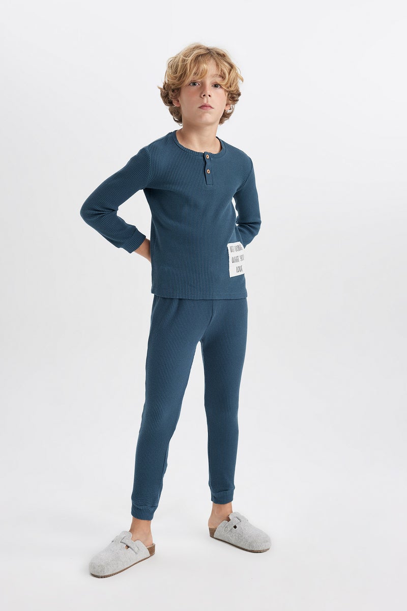 DeFacto Boy 2 piece Regular Fit Knitted Pyjamas  - Image 1