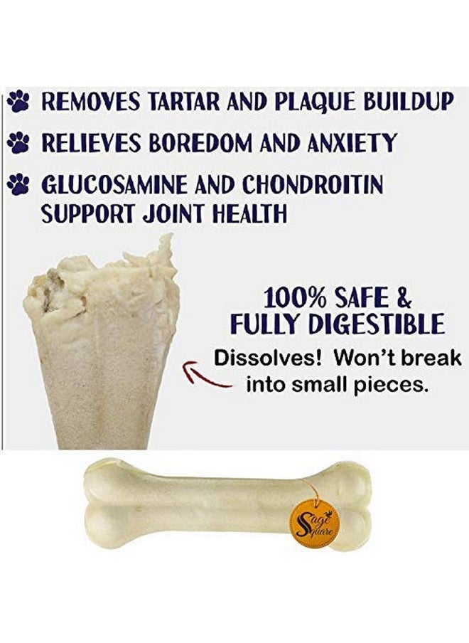 Sage Square Pressed Rawhide Chew Bone Treat For Healthy Dog Heathcare (3 Inch) (Pack Of 15 Chew Bones)  - Image 4