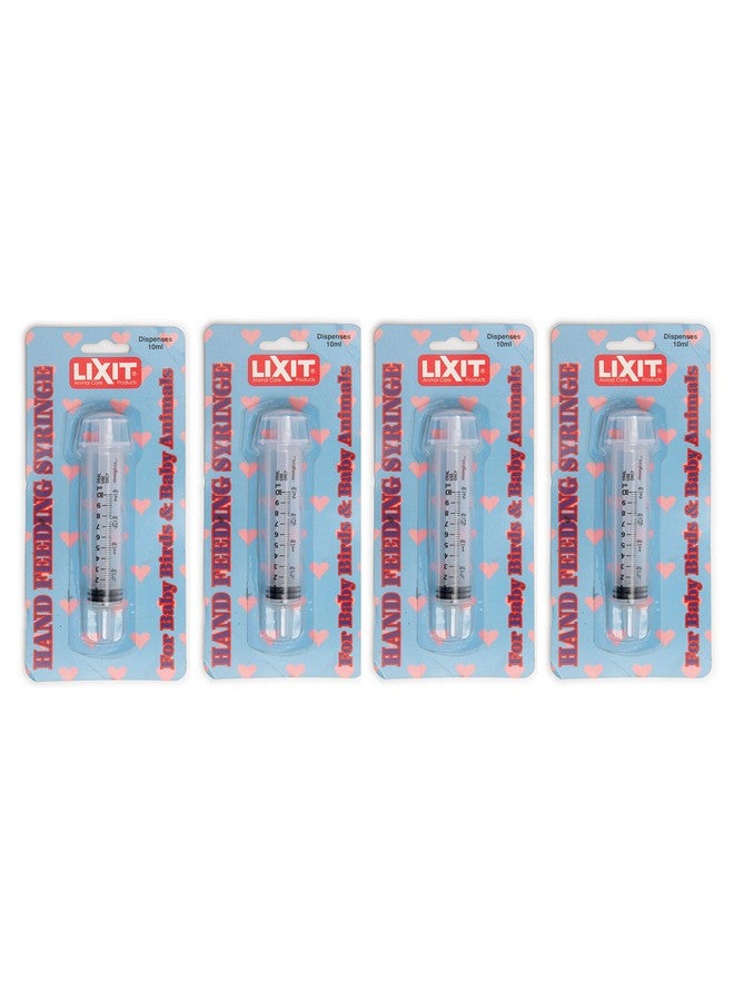 Lixit Hand Feeding Syringes for Puppies, Kittens, Rabbits and Other Baby Animals (10ML Pack of 4) - Image 1