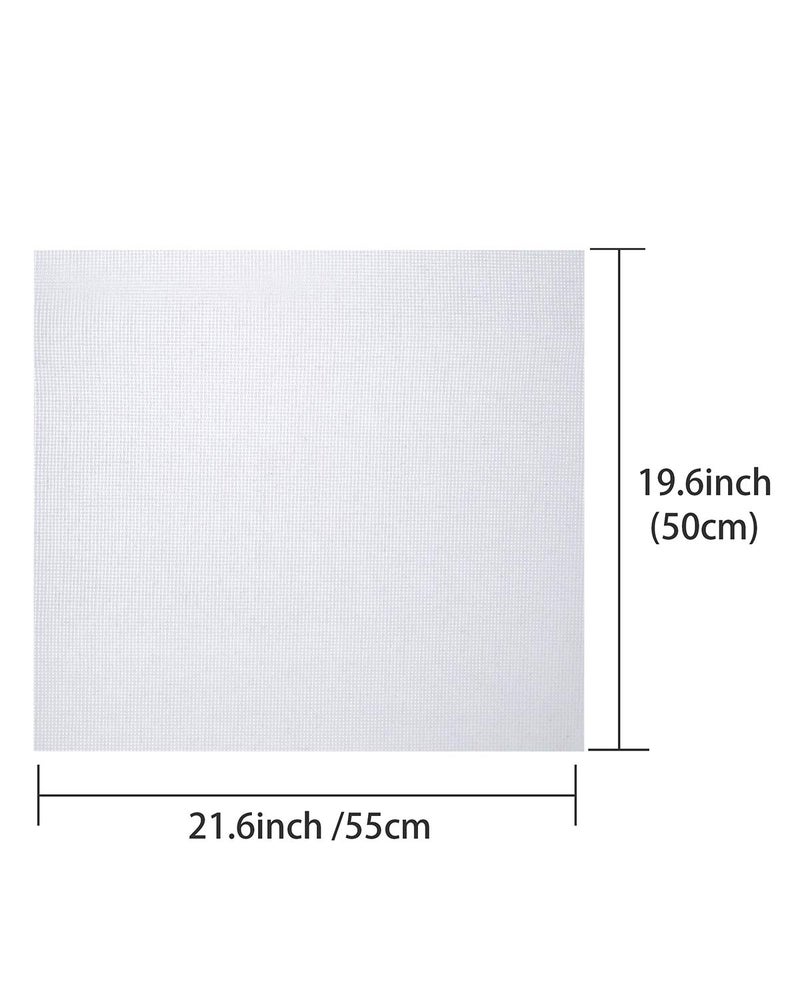 Pllieay 2 Pieces 14 Count Big Size White Aida Cross Stitch Fabric, Classic Reserve Aida Cloth, 19.6 x 21.6 Inch - Image 2