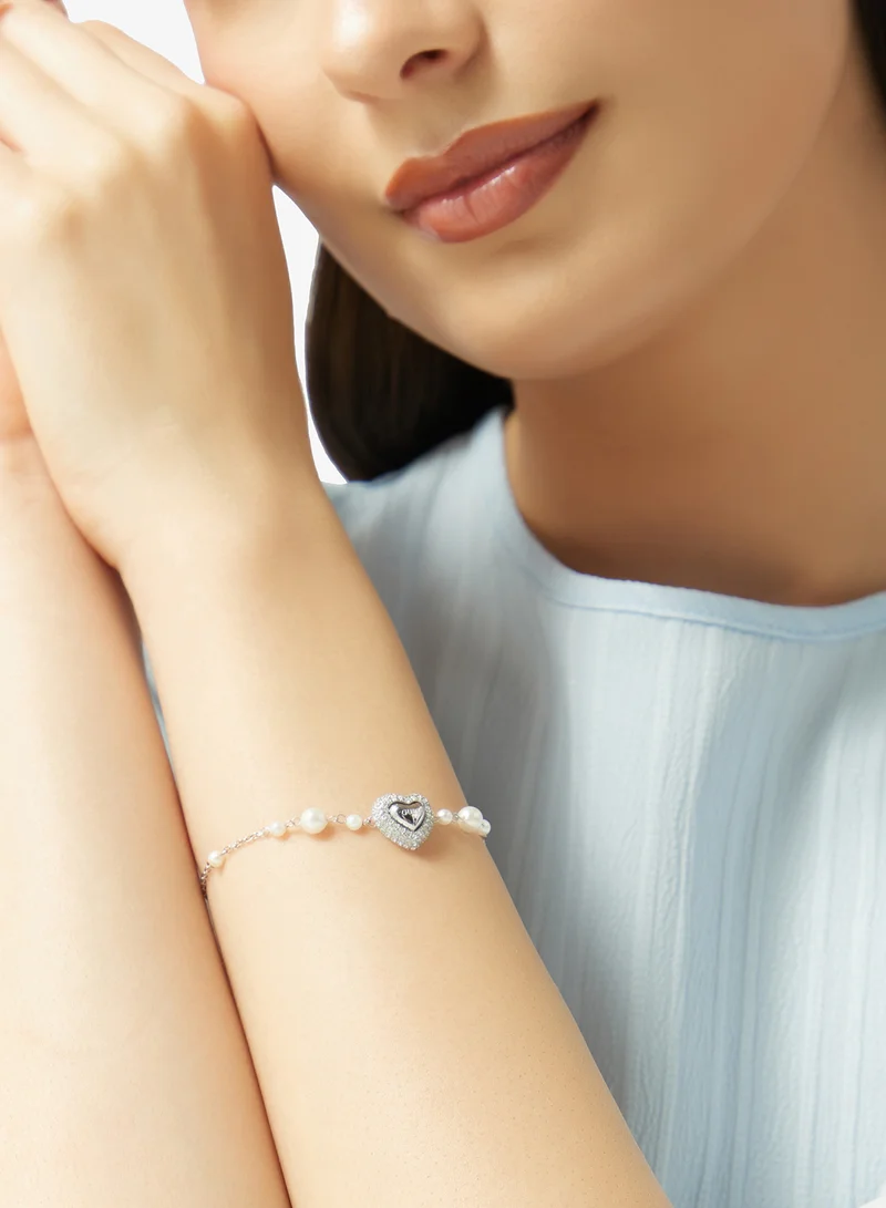 GUESS  Heart & Pearls Chain Bracelet for Women | Best Price UAE