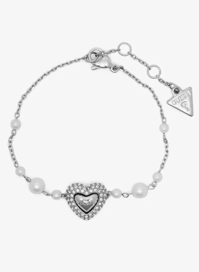 Heart & Pearls Chain Bracelet