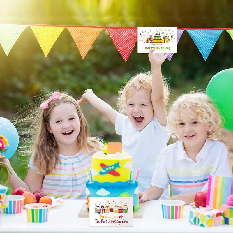 كلاراكو بطاقات كلاركو البريدية لأعياد الميلاد للطلاب، 45 قطعة، بطاقات ملاحظات عيد ميلاد مزدوجة الوجهين، تشكيلة بطاقات تهنئة لأعياد الميلاد وحفلات الذكرى السنوية - Image 3