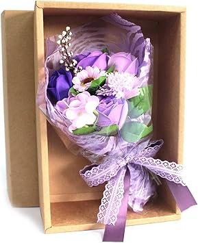 Ancient Wisdom صابون يدين مزهر باللون الأرجواني في علبة، باقة زهور مزهرة - Image 2