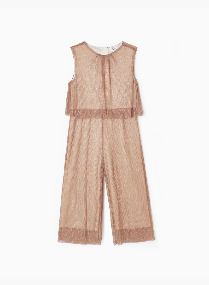 Zippy Zippy Metalic Tulle Jumpsuit For Girls