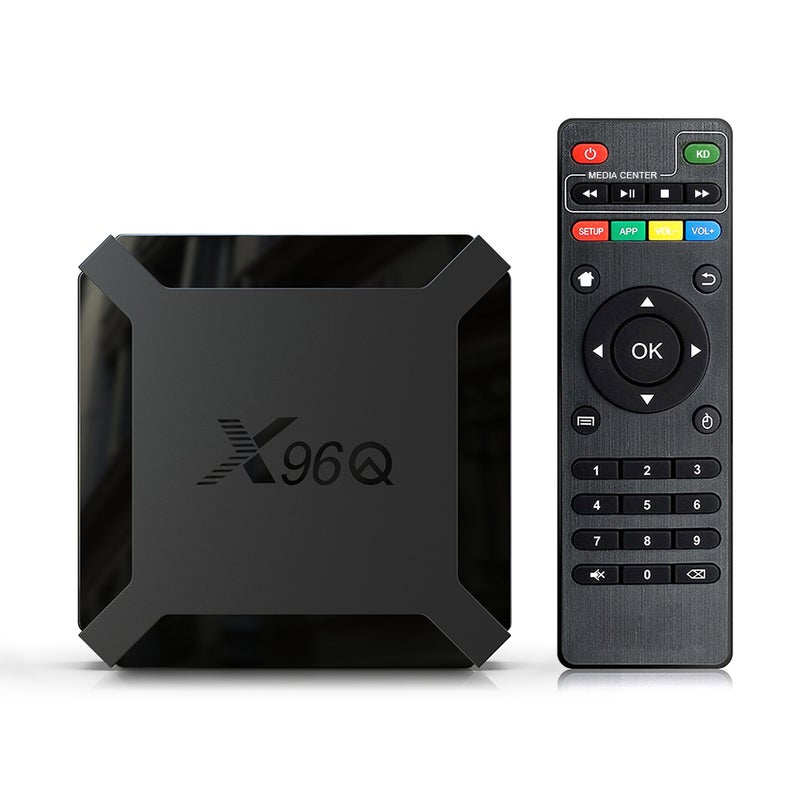 X96Q Android 10.0 Allwinner H313 Quad Core Set Top Box V7545EU-16G_P Black - Image 1
