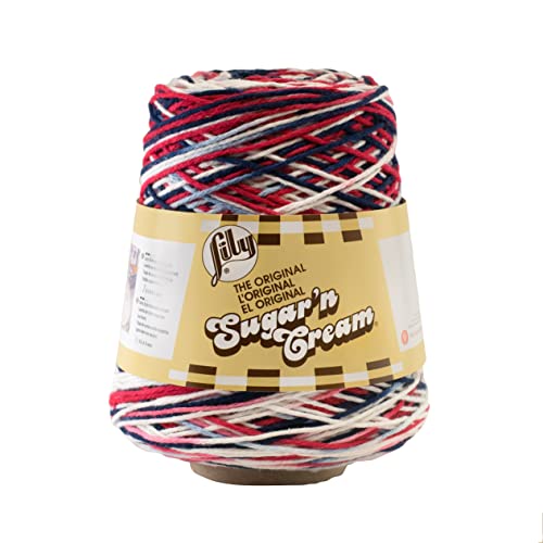 Lily Lily Sugar N Cream Cones Nautical Ombre Yarn  1 Pack of 14oz400g  Cotton  4 Medium  706 Yards  KnittingCrochet