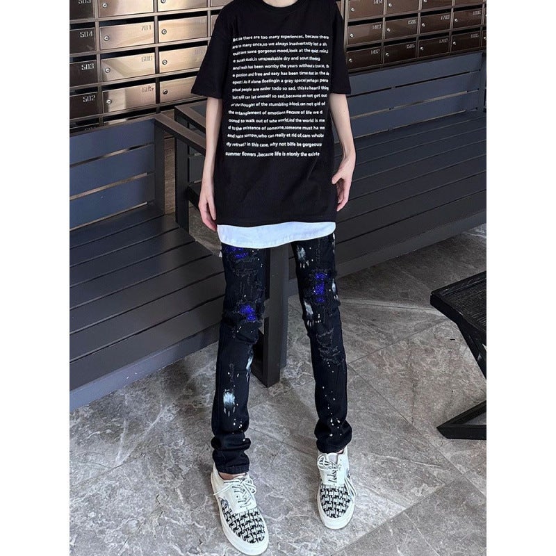 Unisex Classic Denim Jeans Loose Fit Daily Outdoor Wear - Image 4