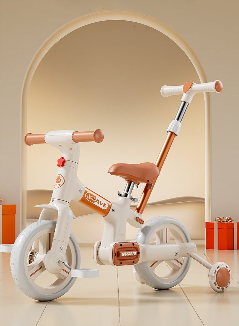 ال بي دراجة ثلاثية العجلات قابلة للطي للأطفال 3 في 1 مع مقبض دفع قابل للتعديل - دراجة للأطفال الصغار بثلاث مراحل ارتفاع ودواسات قابلة للإزالة وعجلات تدريب - دراجة ثلاثية العجلات خفيفة الوزن للأولاد والبنات - Image 1