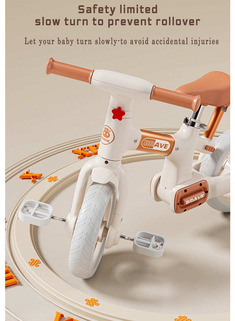 ال بي دراجة ثلاثية العجلات قابلة للطي للأطفال 3 في 1 مع مقبض دفع قابل للتعديل - دراجة للأطفال الصغار بثلاث مراحل ارتفاع ودواسات قابلة للإزالة وعجلات تدريب - دراجة ثلاثية العجلات خفيفة الوزن للأولاد والبنات - Image 5