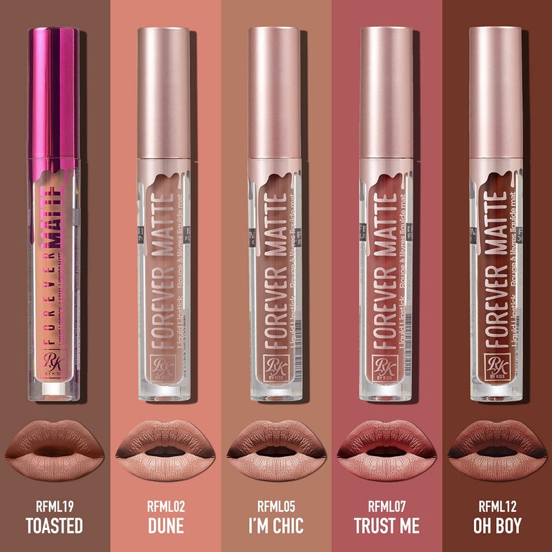 Ruby Kisses Forever Matte Liquid Lipstick 5 Pack - RFML02&05&07&12&19 - Image 2
