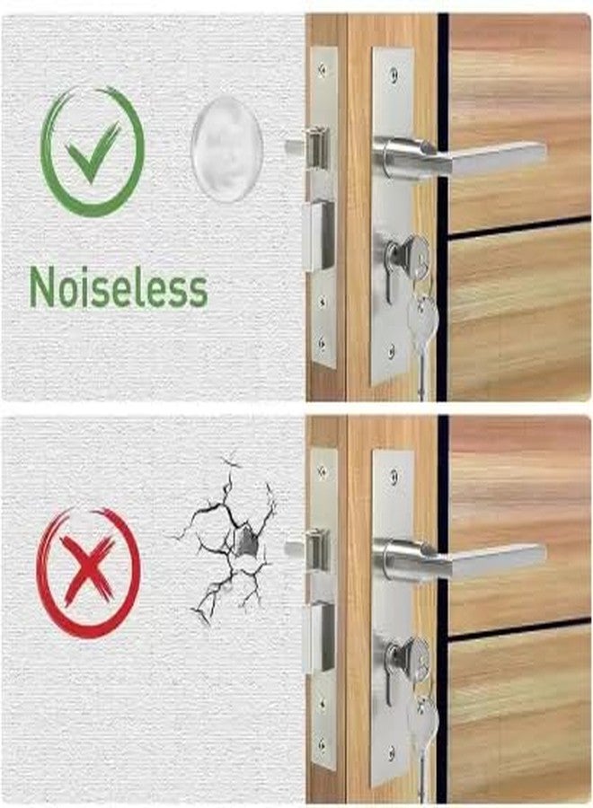 SHOPOWARE 6 PCS Wall Protector Door Knob Rubber Door Stopper Clear Round Door Knob Bumper Cover Self Adhesive Bumpers Guard for Doors Handle Door Stop Refrigerator Protectors - Image 2