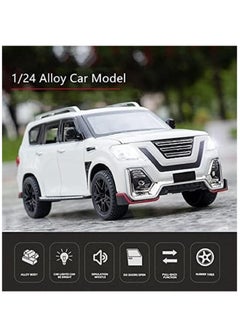 فيوچن بلس لعبة ضوء صوت السيارة مصنوعة من خليط معدني بمقياس 1:24 لسيارة نيسان باترول SUV  - Image 2