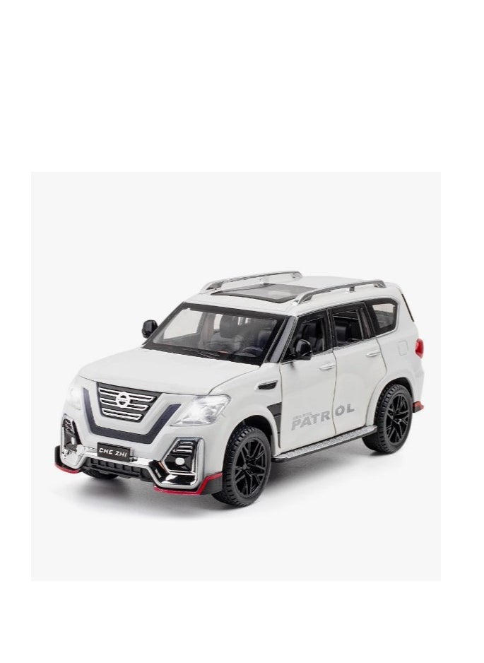FUSIONPULSE 1:24 Scale Diecast Car Alloy Car Sound Light Toy for Nissan Patrol SUV  - Image 1