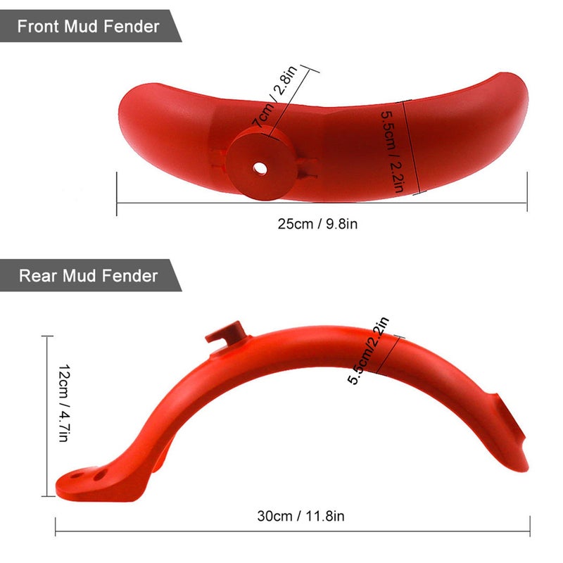 Scooter Fender Rear Front Mud Guard Fenders Set  Mudguard Tyre Splash Replacement for Xiaomi Electric Scooter Parts Accessories - Image 3