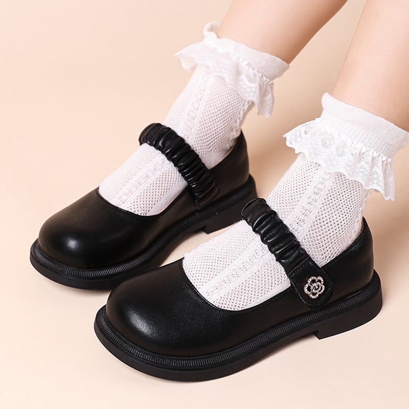 Girl'S Leather Shoes Little Princess Black Student Shoes Little Girl'S British Style Soft Sole Children'S Shoes - Image 4