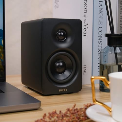 Edifier M60 Multimedia Speaker Bluetooth 53 66W RMS HiRes Audio HiRes Wireless Audio LDAC3 Mid Bass 1 Tweeter USBC Aux Inputs Compact Desktop Speaker Black - Image 3