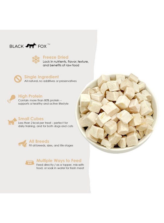 BLACK FOX Freeze-Dried Chicken Breast Training Treats for Dogs and Cats | 330 Treats, 4oz Single Ingredient, Raw, Healthy, All Natural, Human Grade, Recyclable Packaging - Image 5