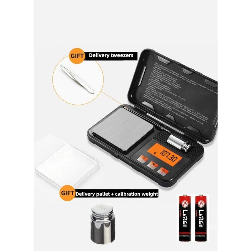 Digital Scale 50g/0.001g, 6 Units Conversion-g/oz/ozt/dwt/ct/gn, Mini Scale, Pocket Scale, LCD Display, with 2 Batteries-20g Weights-Tweezers Weighing Tray, Suitable for Jewellery-Goldsmithing-Food-Powder and Spices, Measuring Tools Multifunction, Premium Digital Electronic Scale - Image 1