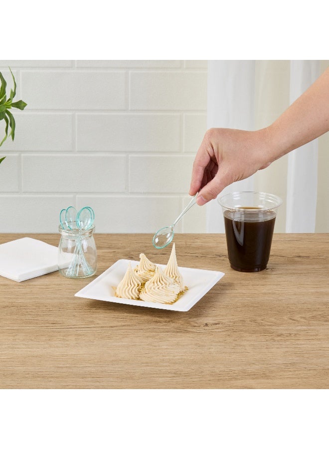 Restaurantware 4 Inch Mini Spoons, 500 Disposable Tiny Spoons - Heavy-Duty, Pair With Appetizers or Desserts, Seagreen Plastic Sample Spoons, For Parties, Weddings, Or Catering - Image 5