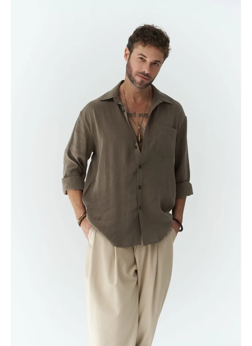 Mai Collection Jeremy Khaki Men's Shirt