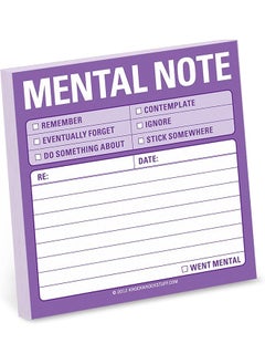 1 Count Mental Note Sticky Notes To Do List Notepads 3 X 3 Inches Each - pzsku/Z14A0C4C04AB87C79046CZ/45/_/1722499099/3b9f754d-6a4a-4064-908a-c5b64f1d4f3f