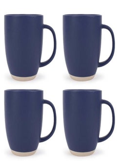 Elanze Designs Raw Clay Bottom Navy Blue 13 ounce Ceramic Coffee Mugs Set of 4 - pzsku/Z14A0C8125BEC4BF5F826Z/45/_/1694167829/614fdf4a-6f50-4747-964c-34c272d54b40