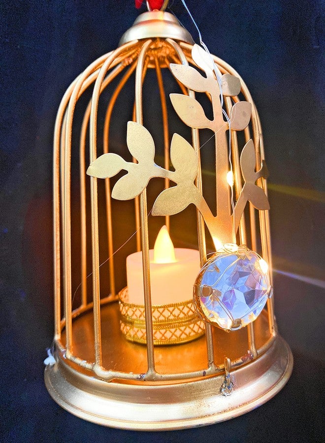 Agaas Enterprises Hanging Diya Wall Hanging Tealight Candle Holder For Home Decoration Metal Bird Diwali Candle Holder Home Decor - Image 3