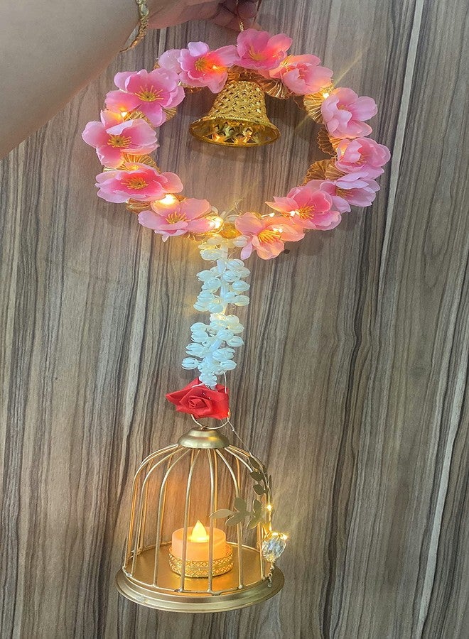 Agaas Enterprises Hanging Diya Wall Hanging Tealight Candle Holder For Home Decoration Metal Bird Diwali Candle Holder Home Decor - Image 5