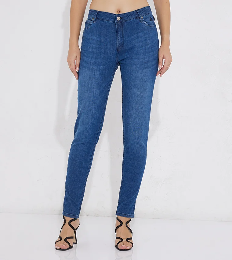 Beverly Hills Polo Club Skinny Fit 5 Pocket Mid Rise Jeans